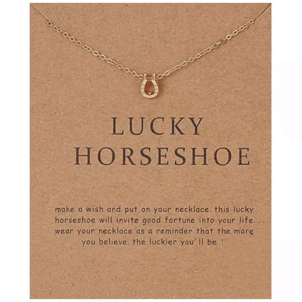 🎉 New Lucky Horseshoe Gold Plated Necklace - Picture 4 of 7